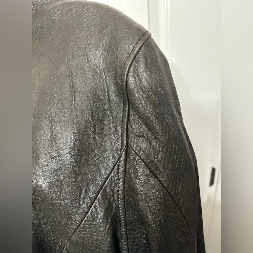 Vintage brown leather jacket size M - Picture 7 of 14